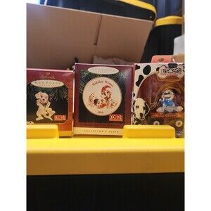 Lot Of 3 101 102 Dalmatians Enesco Hallmark Christmas Ornament Disney